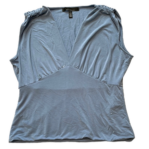 WHBM White House Black Market blue knit top sz L